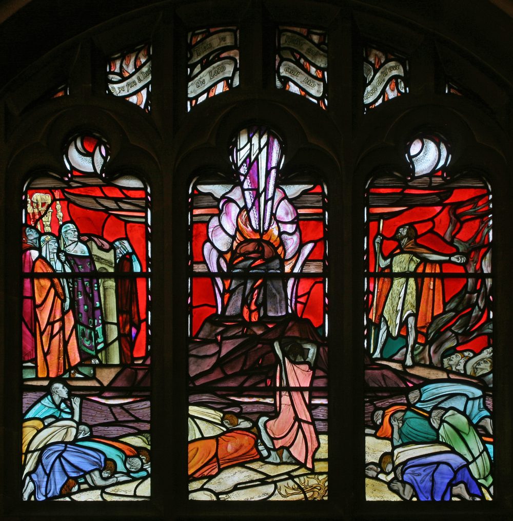 elijah stained glass window